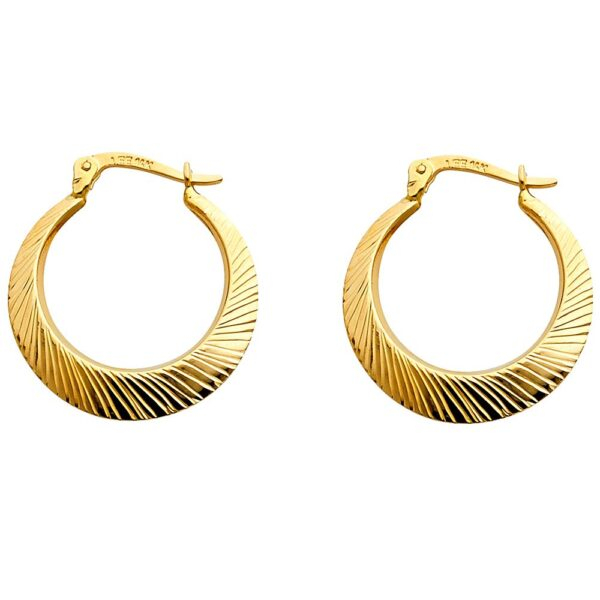 14KY 2.5mm DC Hoop Earrings