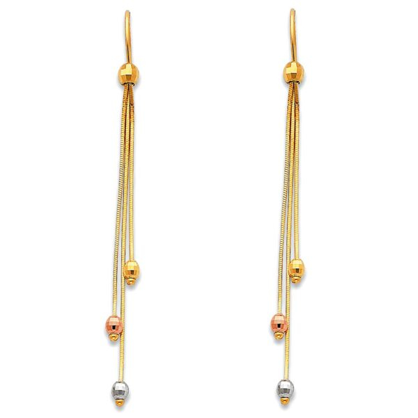 14K 3C Hanging Earrings