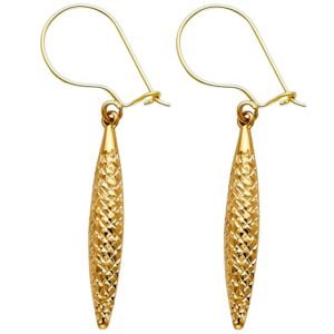 14KY DC Hollow Hanging Earrings