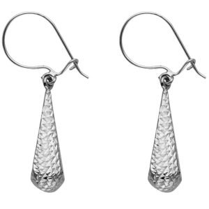 14KW DC Hollow Teardrop Hanging Earrings