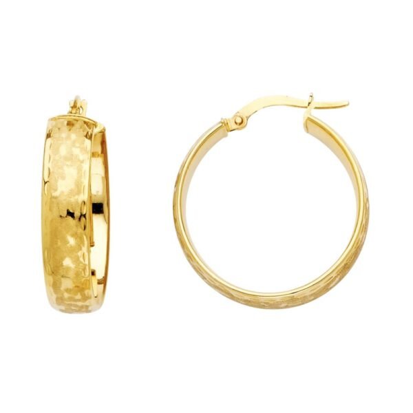14KY 6mm Hollow Hoop Earrings