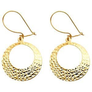 14KY DC RD Teardrop Earrings