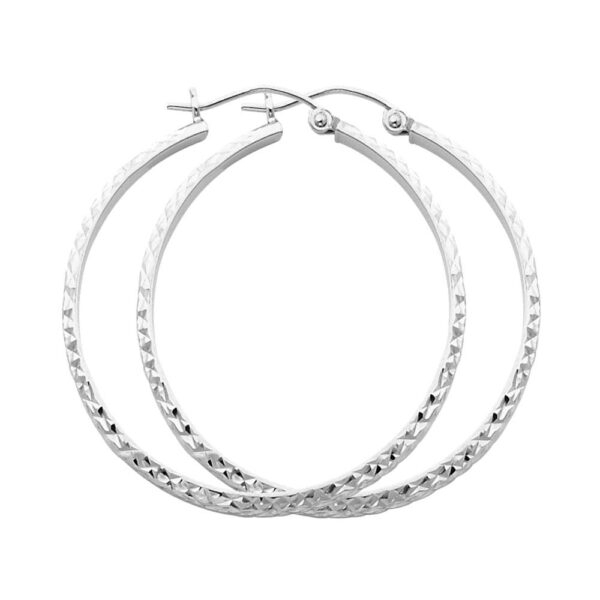 14KW 3mm DC Hoop Earrings