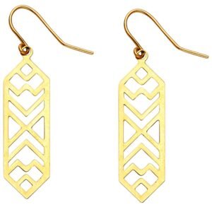 14KY Hexa Hanging Earrings