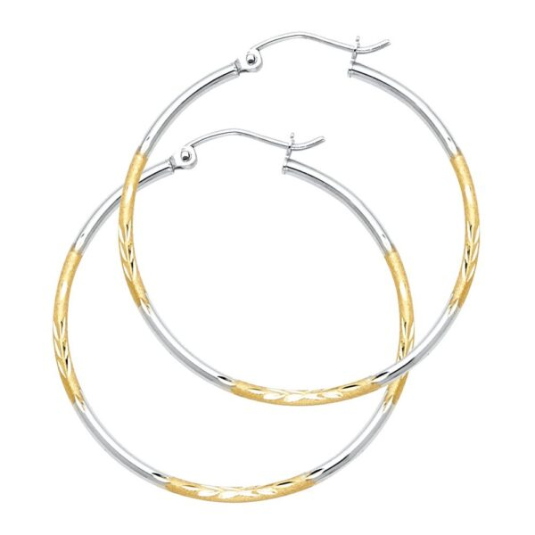 14K 2T DC Hoop Earrings