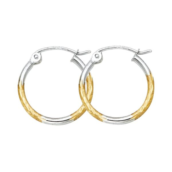 14K 2T DC Hoop Earrings