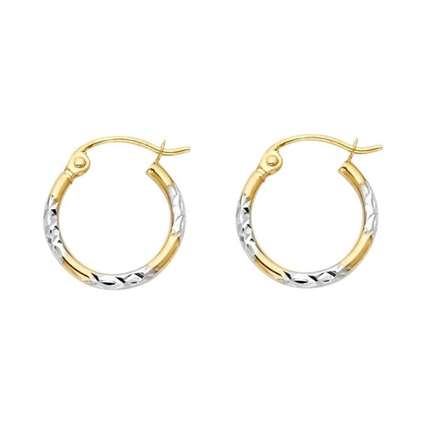 14K 2T DC Hoop Earrings