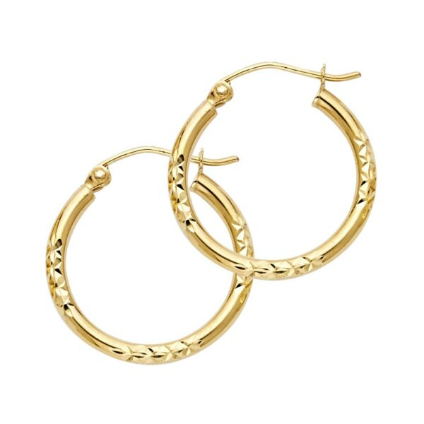 14KY DC Hoop Earrings