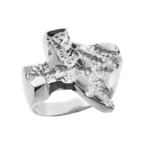 Silver Medium Texas Nugget Ring