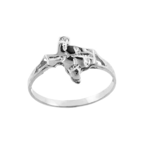 White Gold Small Texas Nugget Ring