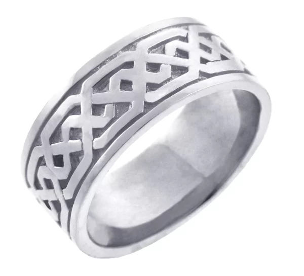 Men's Celtic Band - Silver Celtic Knot Ring