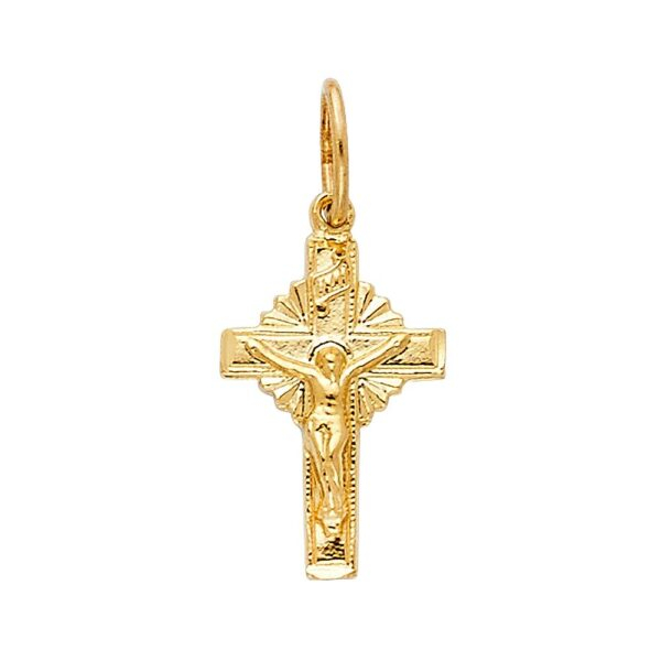 14K Religious Crucifix Pendant