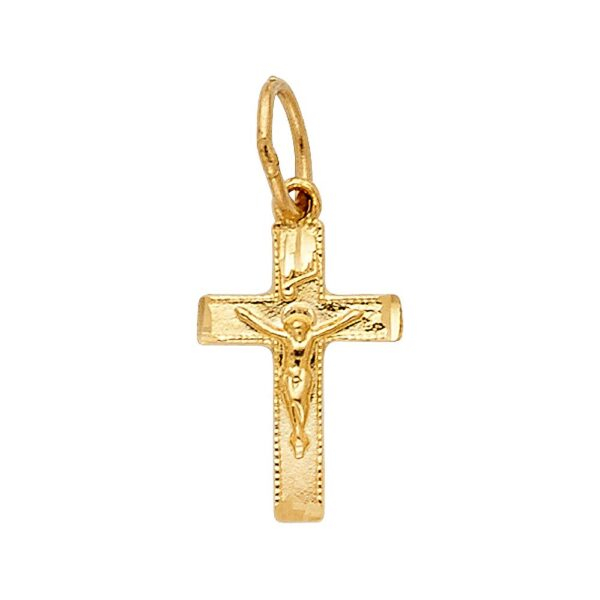 14K Religious Crucifix Pendant