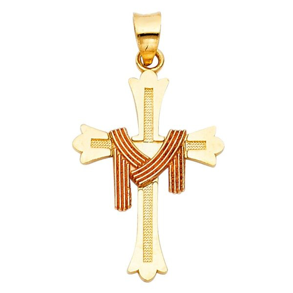 14K 2T Religious Cross Pendant