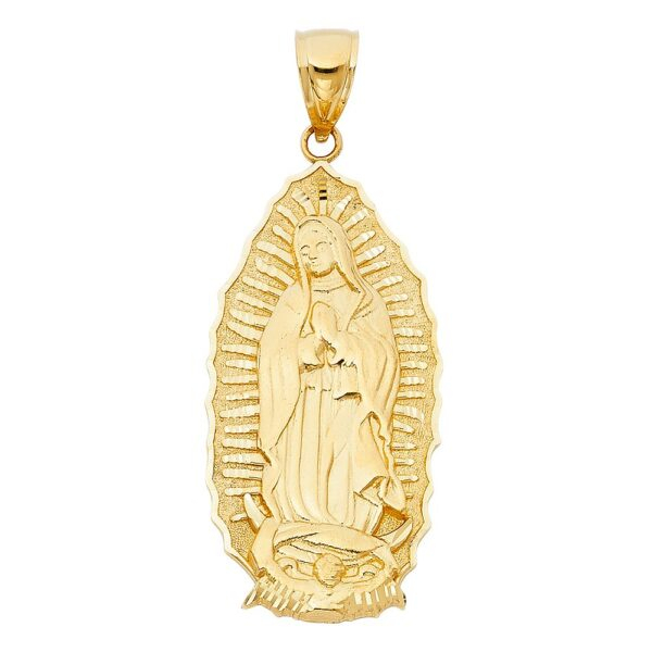 14K Religious Guadalupe Pendant