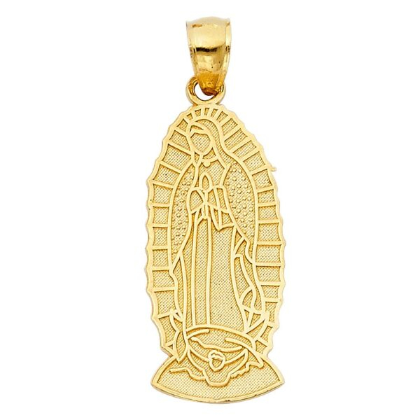 14K Religious Guadalupe Pendant