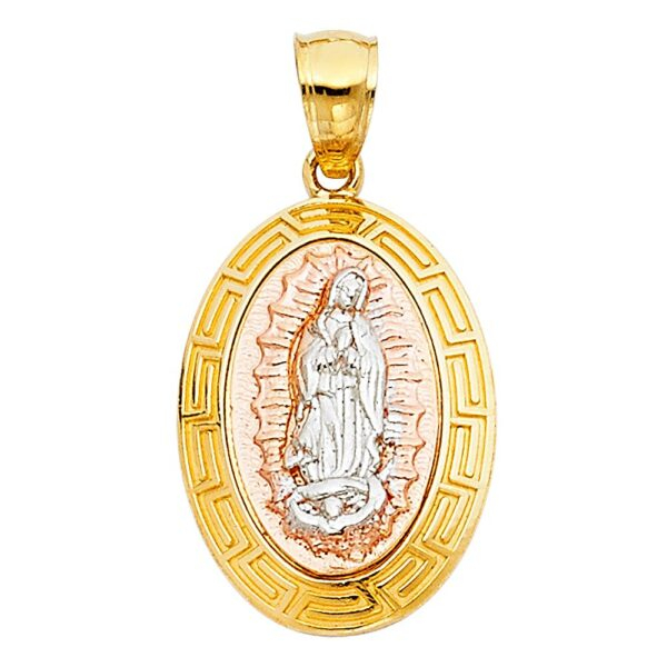 14K 3C Religious Guadalupe Pendant