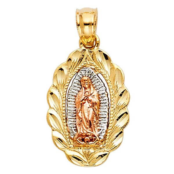 14K 3C Religious Guadalupe Pendant