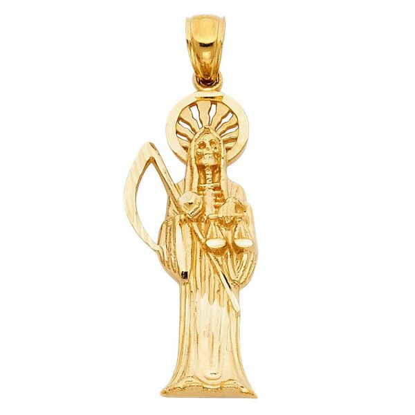 14K Religious Santa Muerte Pendant