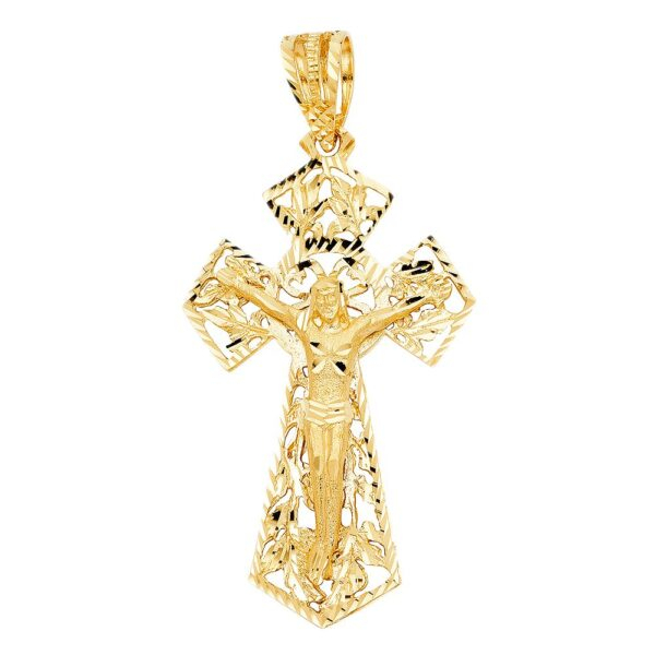 14K Religious Crucifix Pendant