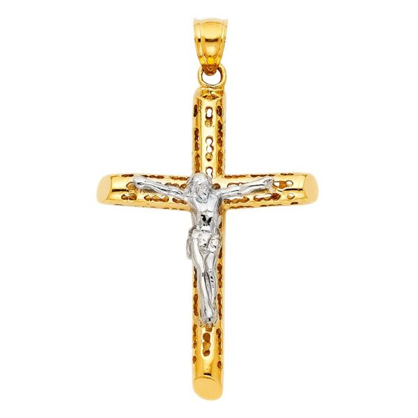 14K Religious Crucifix Pendant