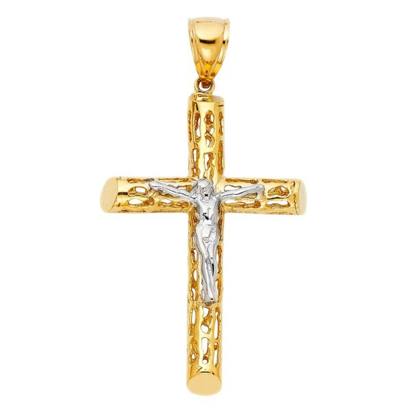 14K Religious Crucifix Pendant