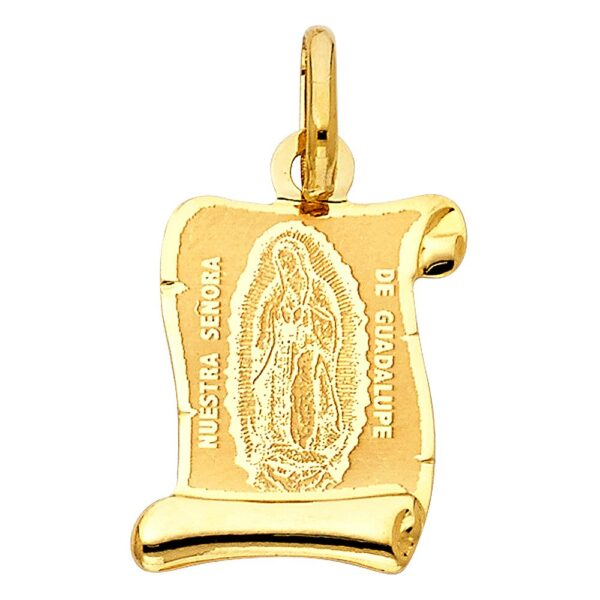 14K Religious Guadalupe Pendant