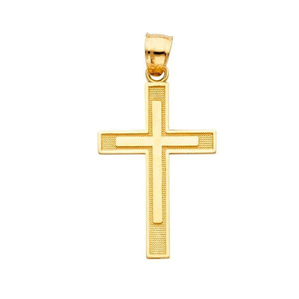 14K Cross Religious Pendant