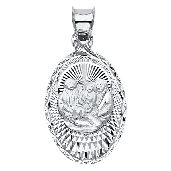 14K Religious Baptism Stamp Pendant