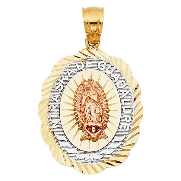 14K 3C Religious Guadalupe Pendant