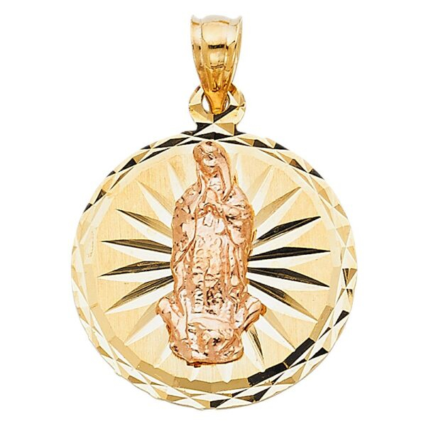 14K 3C Religious Guadalupe Pendant