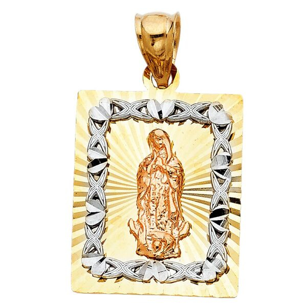 14K 3C Religious Guadalupe Pendant