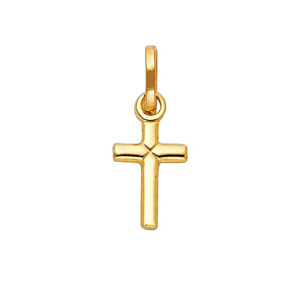 14K Cross Religious Pendant