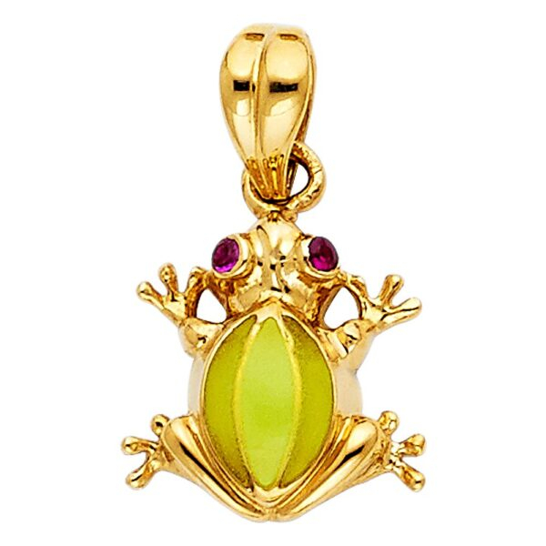 14K Frog Pendant