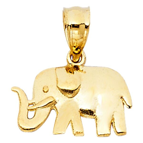 14K Elephant Pendant