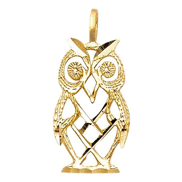 14K Owl Pendant