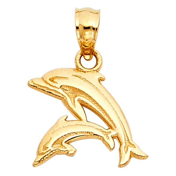 14K Dolphin Pendant