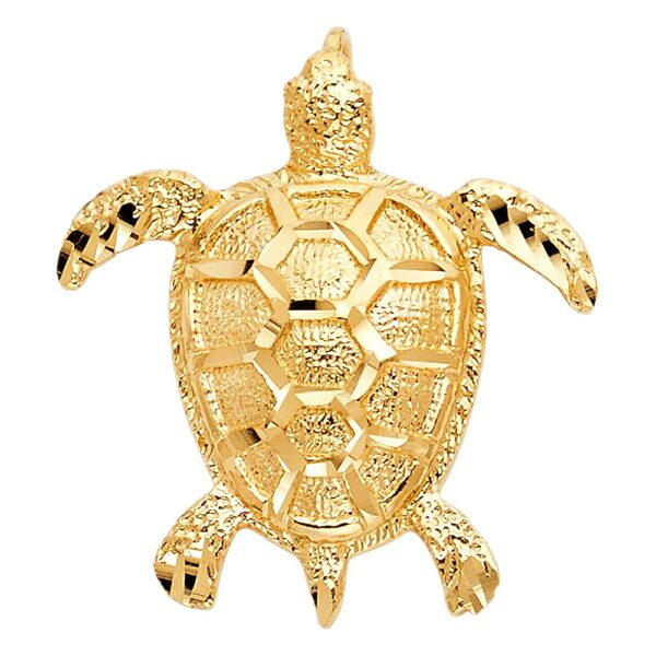 14K Turtle Pendant