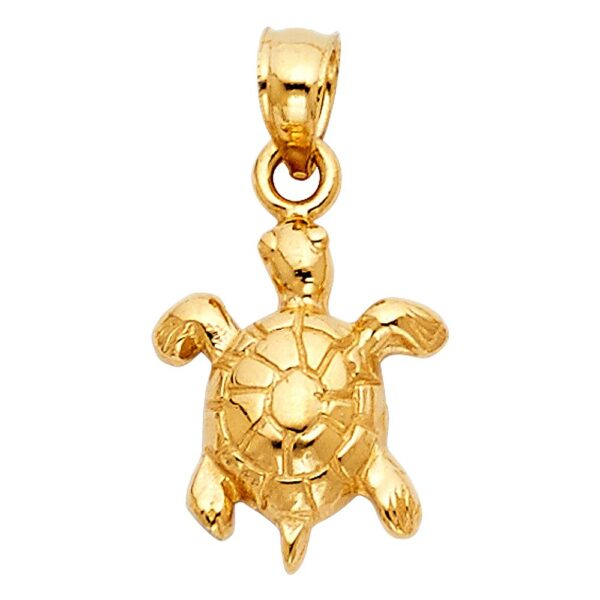 14K Turtle Pendant