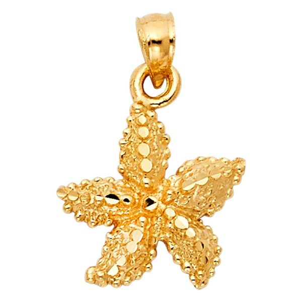 14K Starfish Pendant