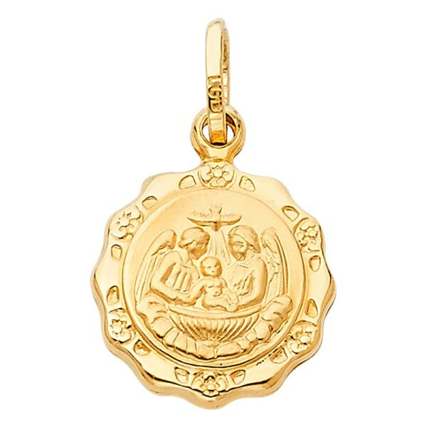 14K Baptism Religious Pendant