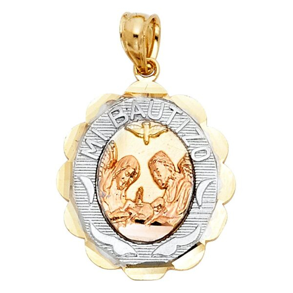 14K 3C Baptism Religious Pendant