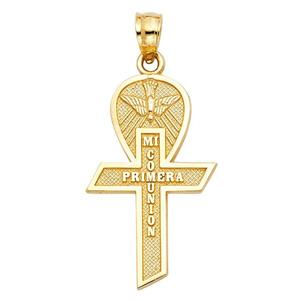 14K Cross Religious Pendant