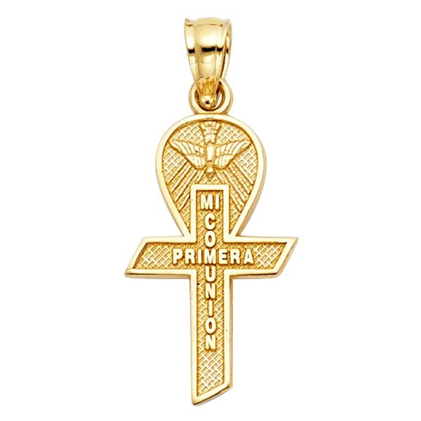 14K Cross Religious Pendant