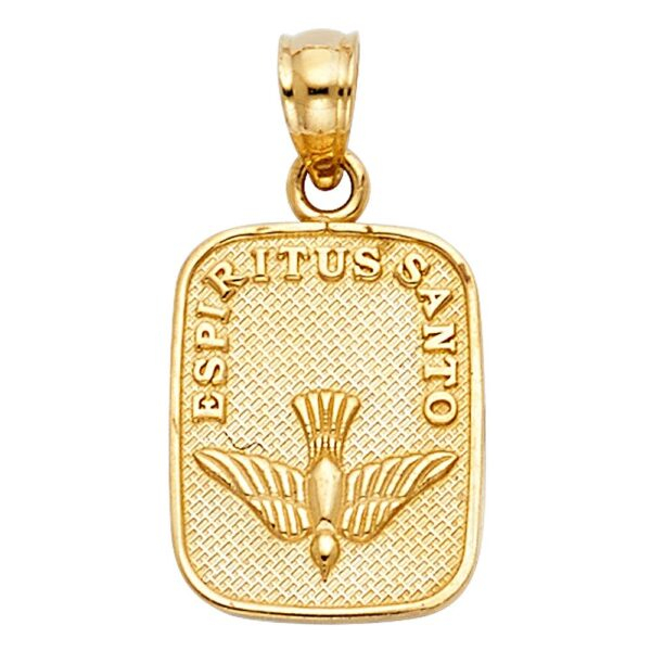 14K Baptism Religious Pendant