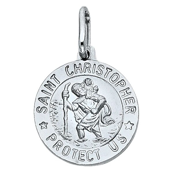 14K St. Christopher Religious Pendant