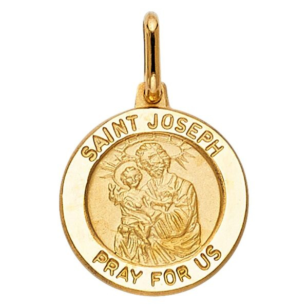 14K St. Joseph Religious Pendant