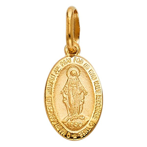 14K Guadalupe Religious Pendant