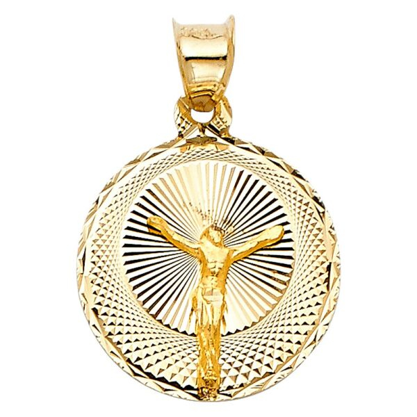 14K DC Jesus Stamp Religious Pendant