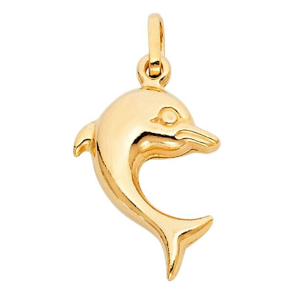 14K Dolphin Pendant